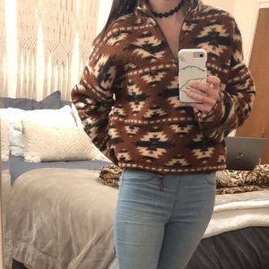 American Eagle half-zip fleece sweater